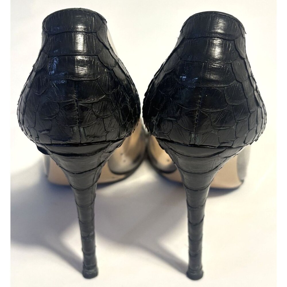 Gianvitto Rossi Plexi Pumps in Black Python - image 8